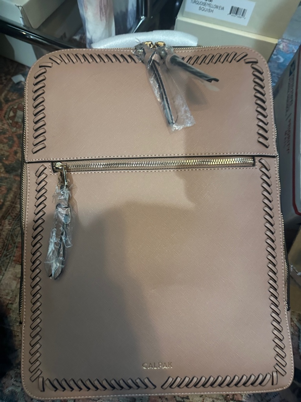 Calpak Kaya Blush Pink nude Backpack new with tags